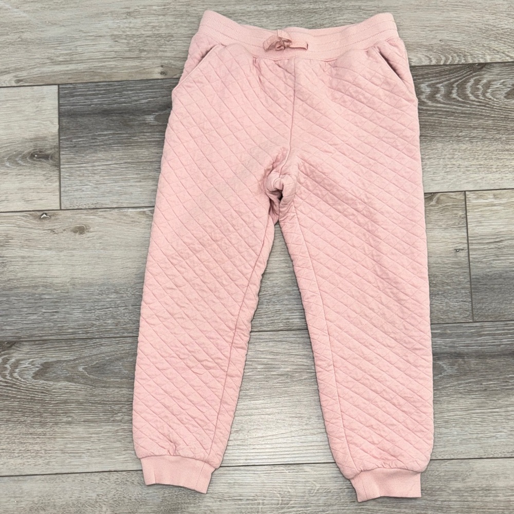 Janie and Jack Quilted Joggers in Light Pink
